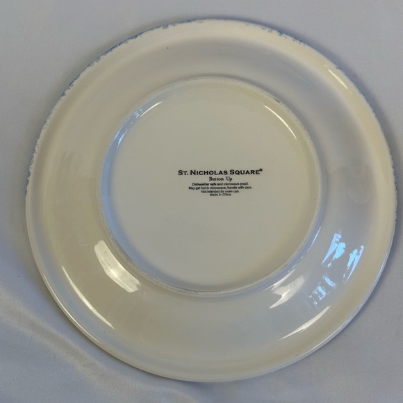 Saint Nicholas Square Button Up Dinner Plate Snowman - Picture 5 of 12